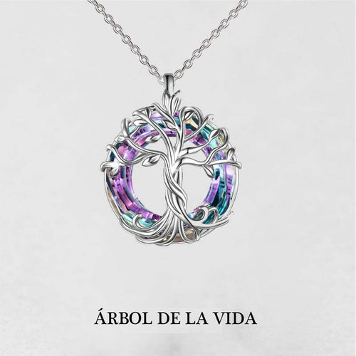 Collar árbol de la vida con circonitas — símbolo de familia y crecimiento
